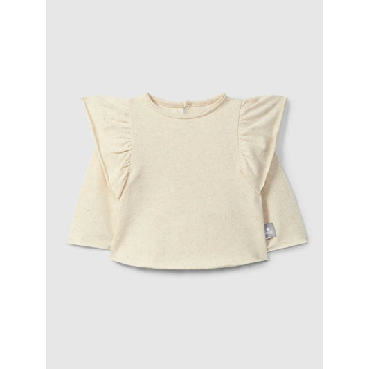 Snug Longsleeve mit Rüschenärmeln aus Leinen