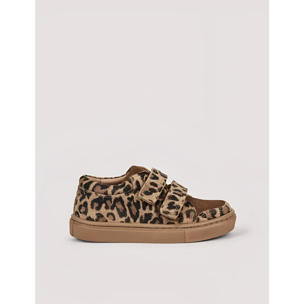 Low Sneaker Color Block Leopard mit pflanzlich gegerbtem Wildleder