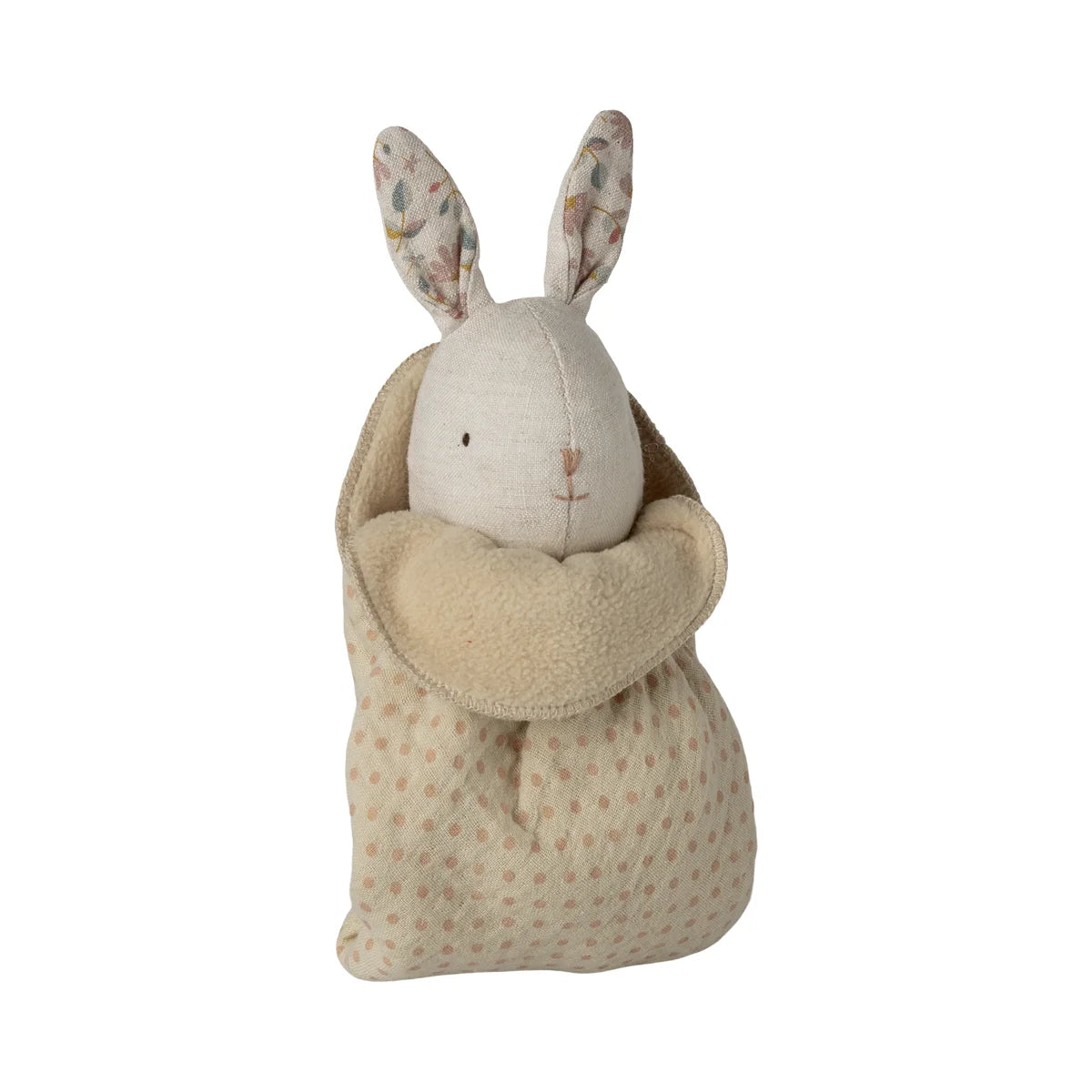 Niedliches cremefarbenes Hase Mini Plüschtier aus der Lullaby Friends Nature Kollektion mit floralen Ohren