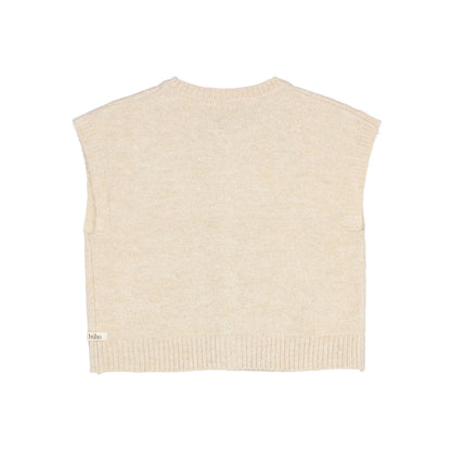 Helles cremfarbenes gestricktes Weste Produkt Lurex Tailleweste Natural