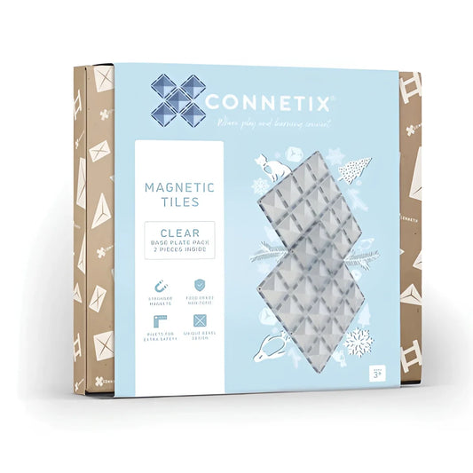 Connetix Magnetbausteine Base Plate Clear 2 Stk