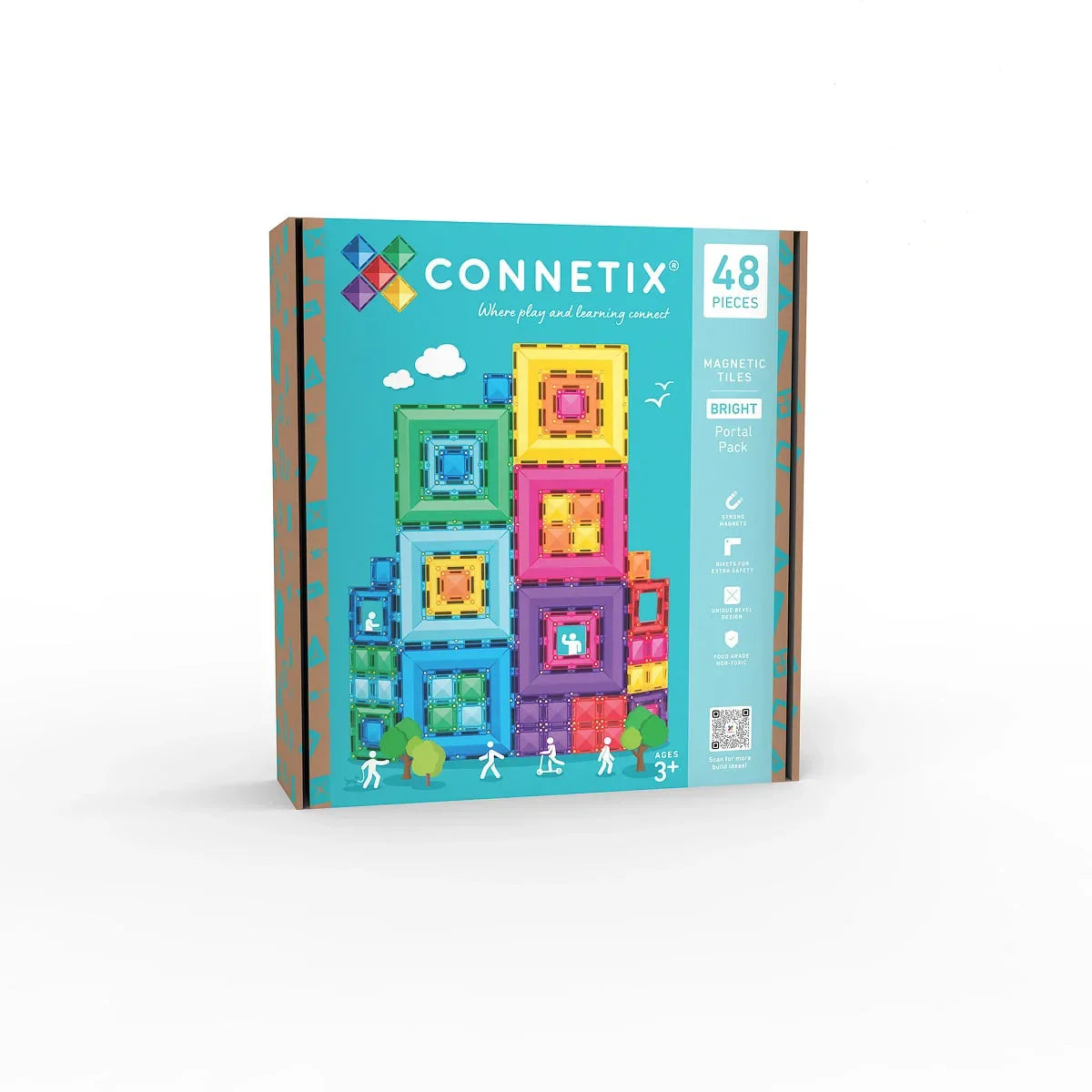 Magnetbausteine Bright Portal Pack 48 Stück in einer Schachtel für kreatives Bauen