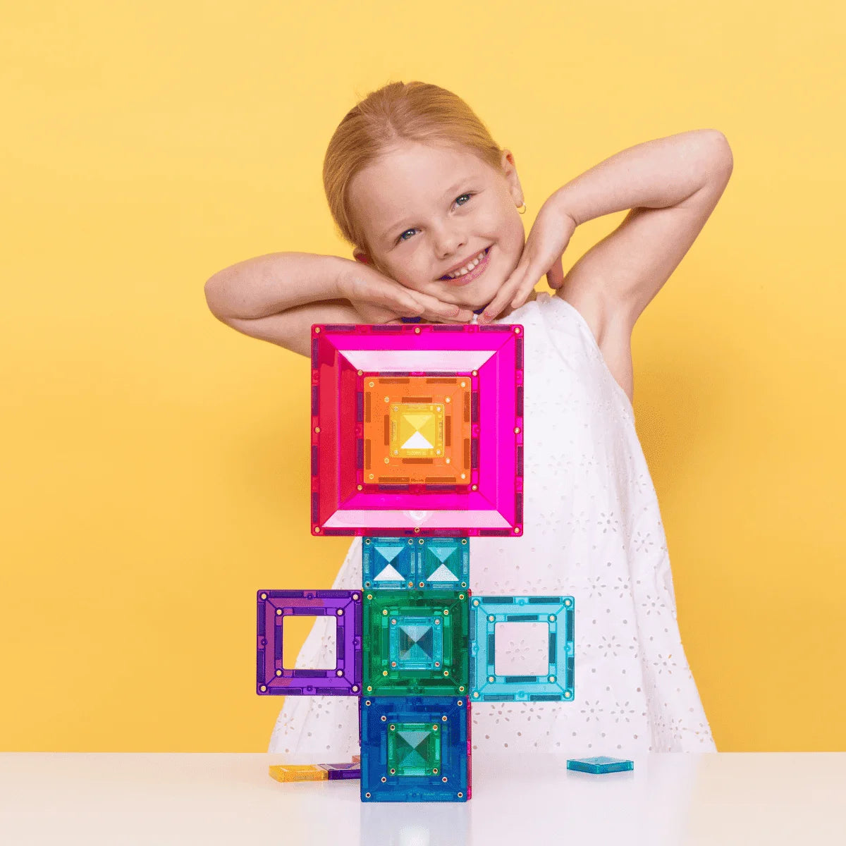 Bunte Magnetbausteine im Magnetbausteine Bright Portal Pack 48 stk. für kreatives Bauen