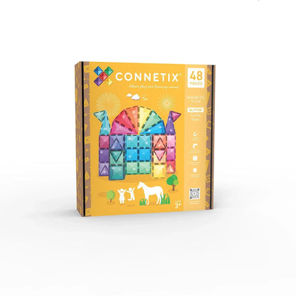 Buntes Magnetbausteine Glitter Castle Pack 48 Stück in einer Verpackung