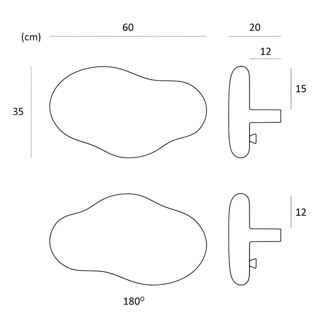 Minimalistischer marine garderobenständer in verblasstem weiß mit organischen formen und modernem design