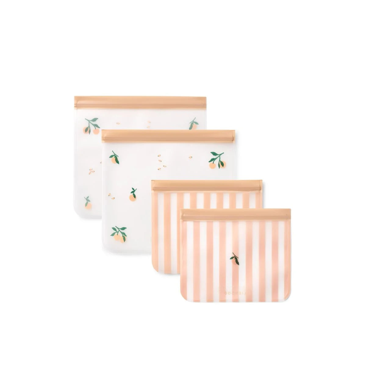 LIEWOOD Mehrweg-Lebensmittelbeutel 4er-Pack Rebus in Peach Sea shell