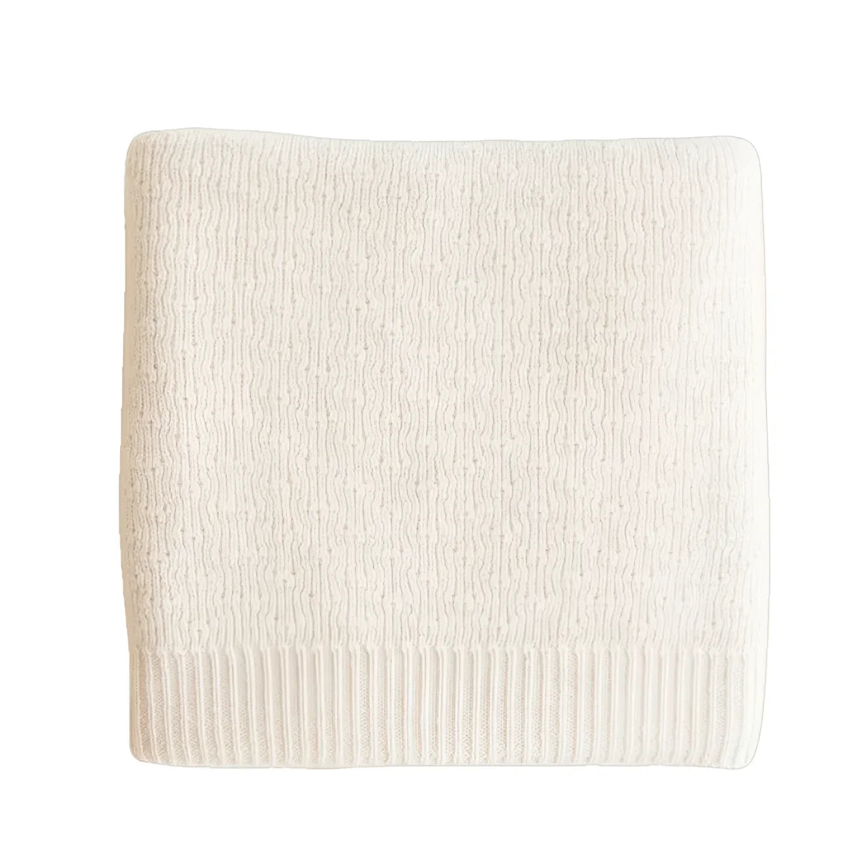 Hvid Merino Strickdecke Dora in Cream