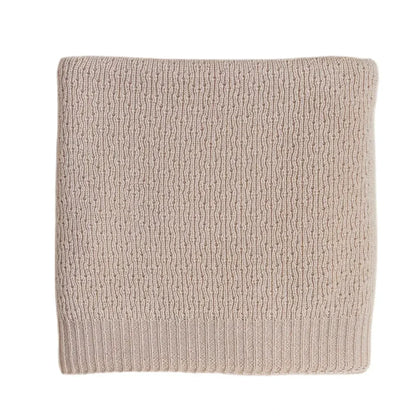 Hvid Merino Strickdecke Dora in Oat