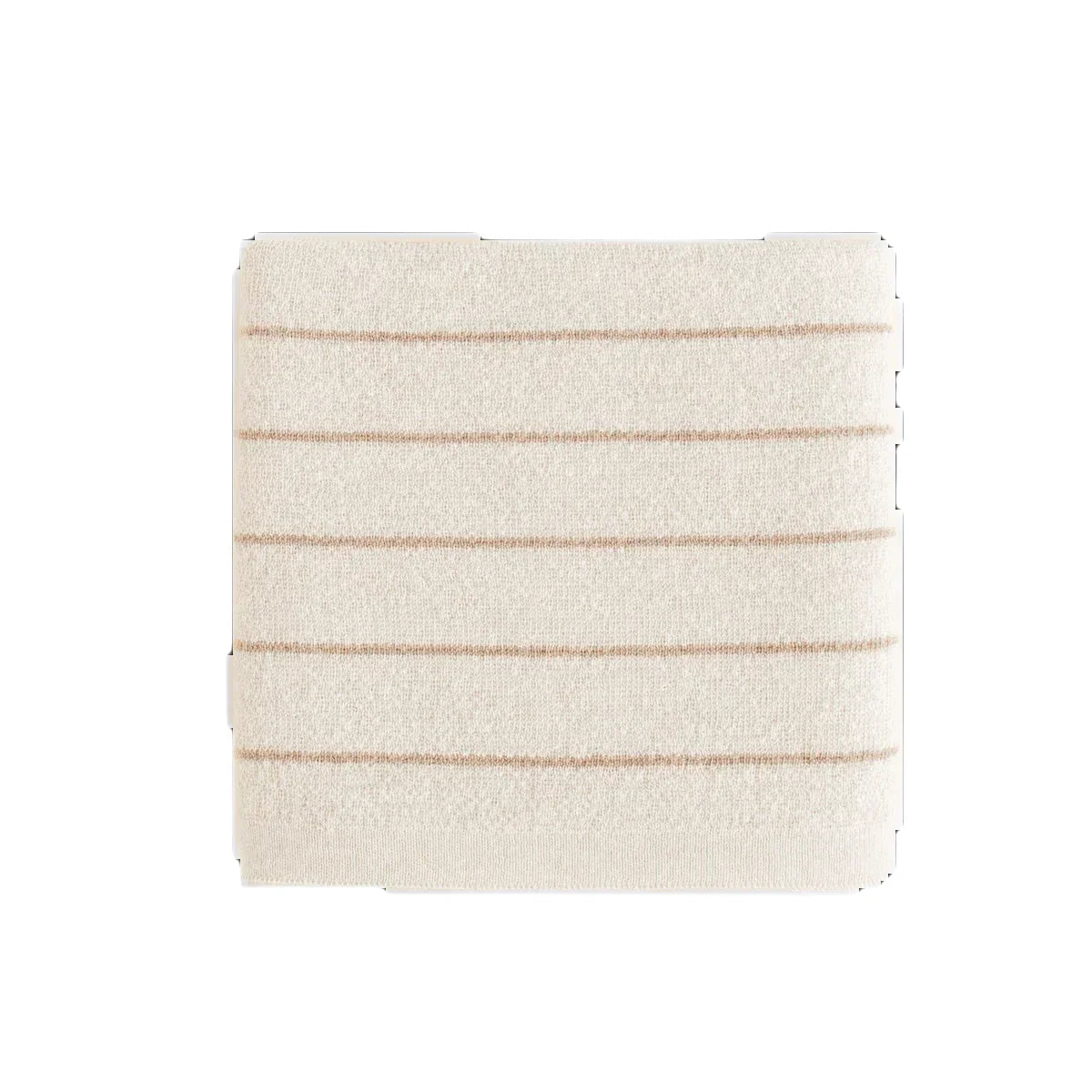 Hvid Merino Strickdecke Harry in Cream / Sand