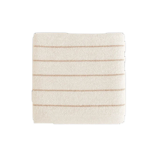 Hvid Merino Strickdecke Harry in Cream / Sand