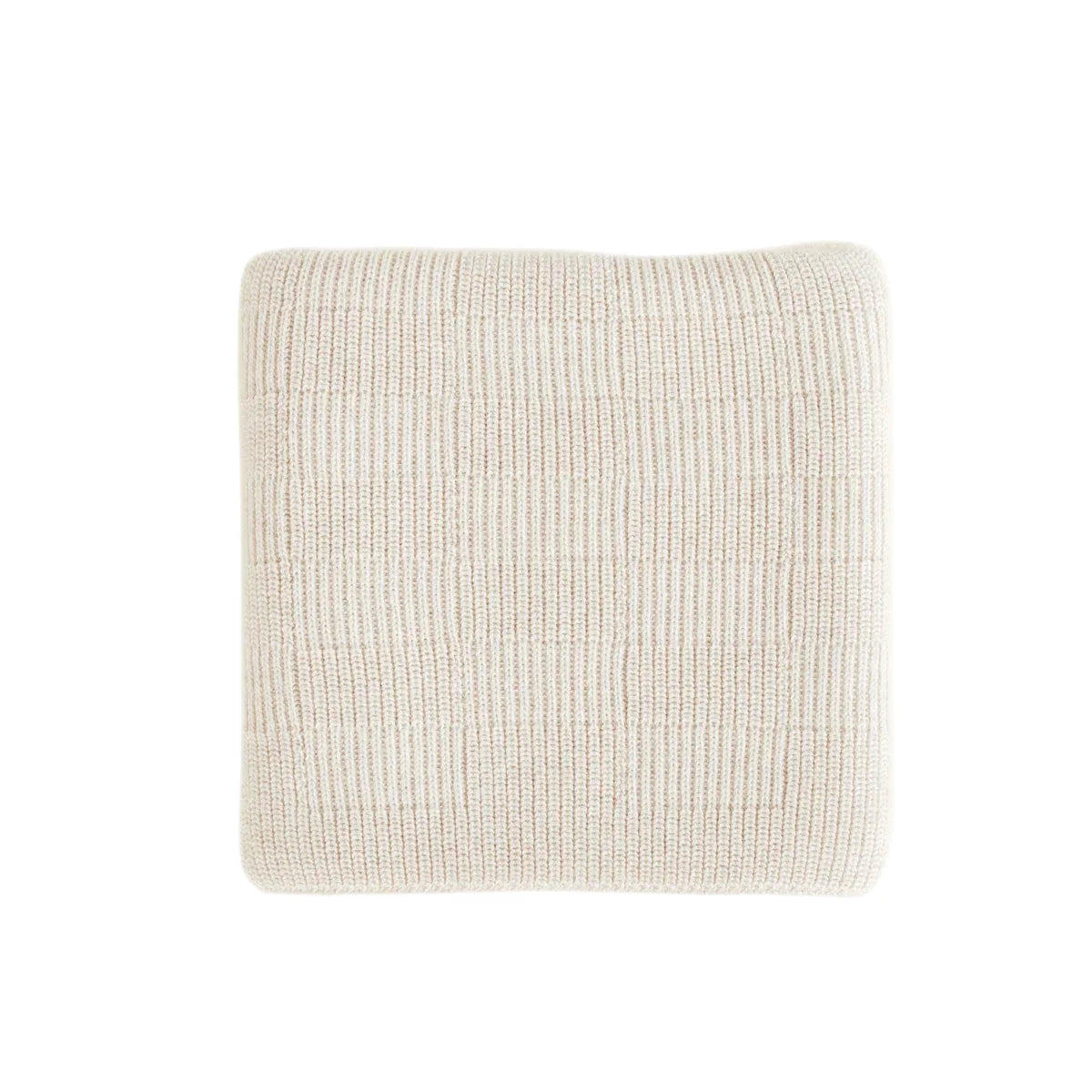 Hvid Merino Strickdecke Ivy in Cream
