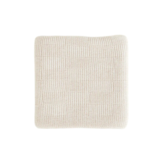Hvid Merino Strickdecke Ivy in Cream
