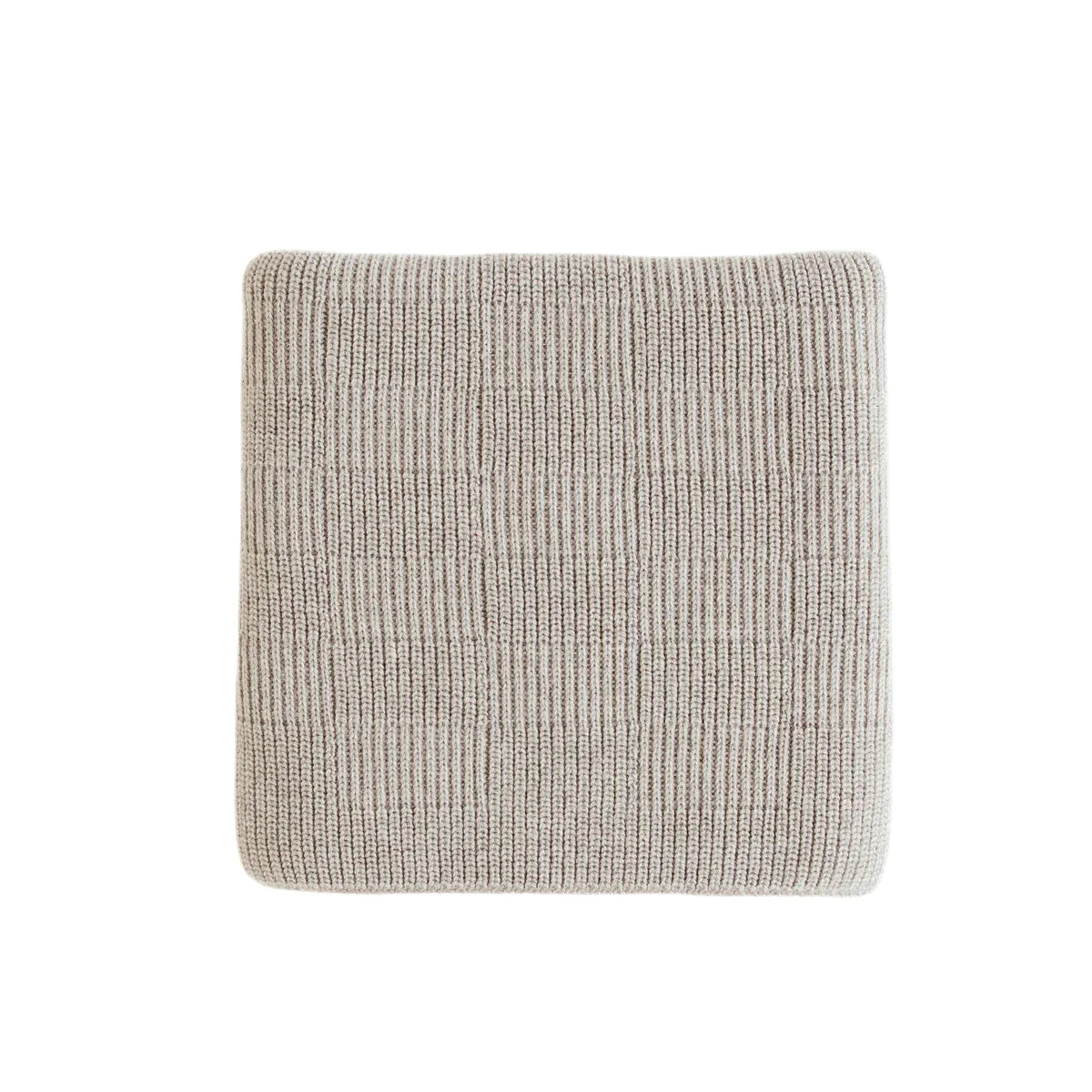 Hvid Merino Strickdecke Ivy in Pebble