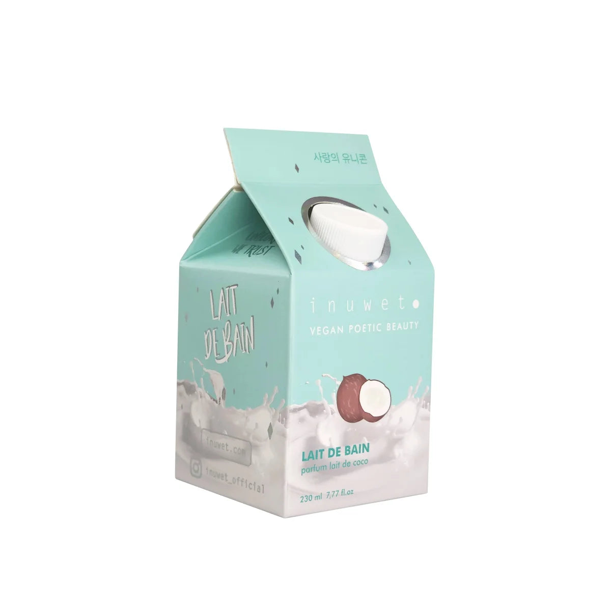 Inuwet Milchbad Kokosnuss 200 ml in Milchpackung