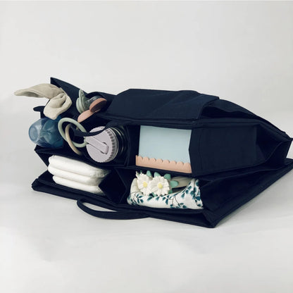 Offener schwarzer Windeltaschen-Organizer für die Mom Bag Organizer beige