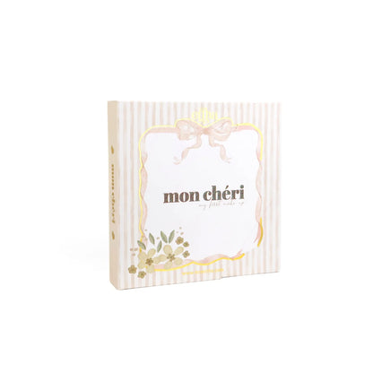 Mon chérie first make up box in cream and gold with floral accents as nachhaltige babykleidung schweiz geschenk