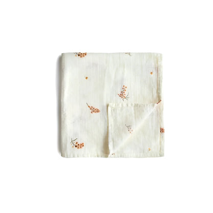 Mushie Mulltuch Flower aus Musselin mit floralem Muster