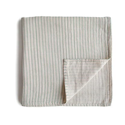 Mushie Mulltuch in Sage Stripe