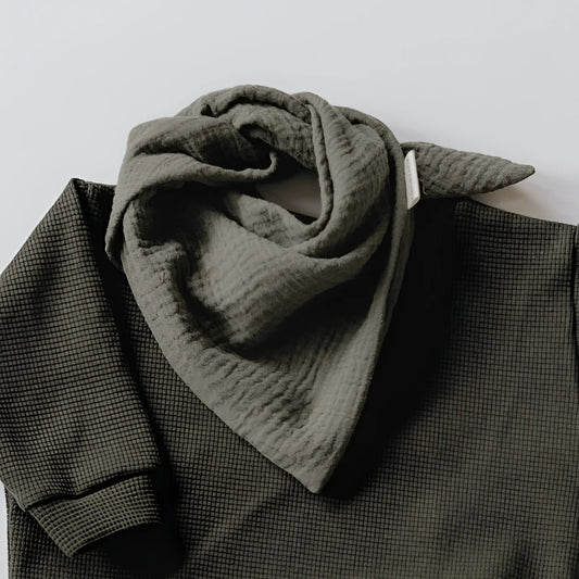 FRICKZACK Musselin Halstuch in Olive