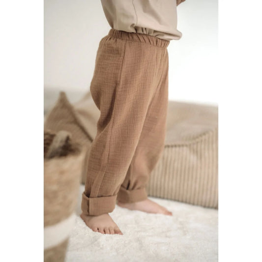 FRICKZACK Musselinhose lang in Kakao