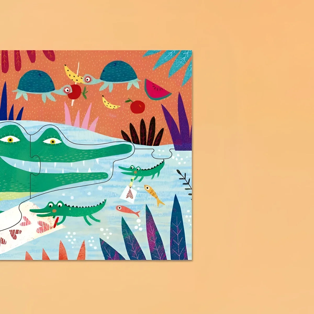 Bunter Kinderpuzzle My Jungle Puzzle mit Unterwasser-Szene