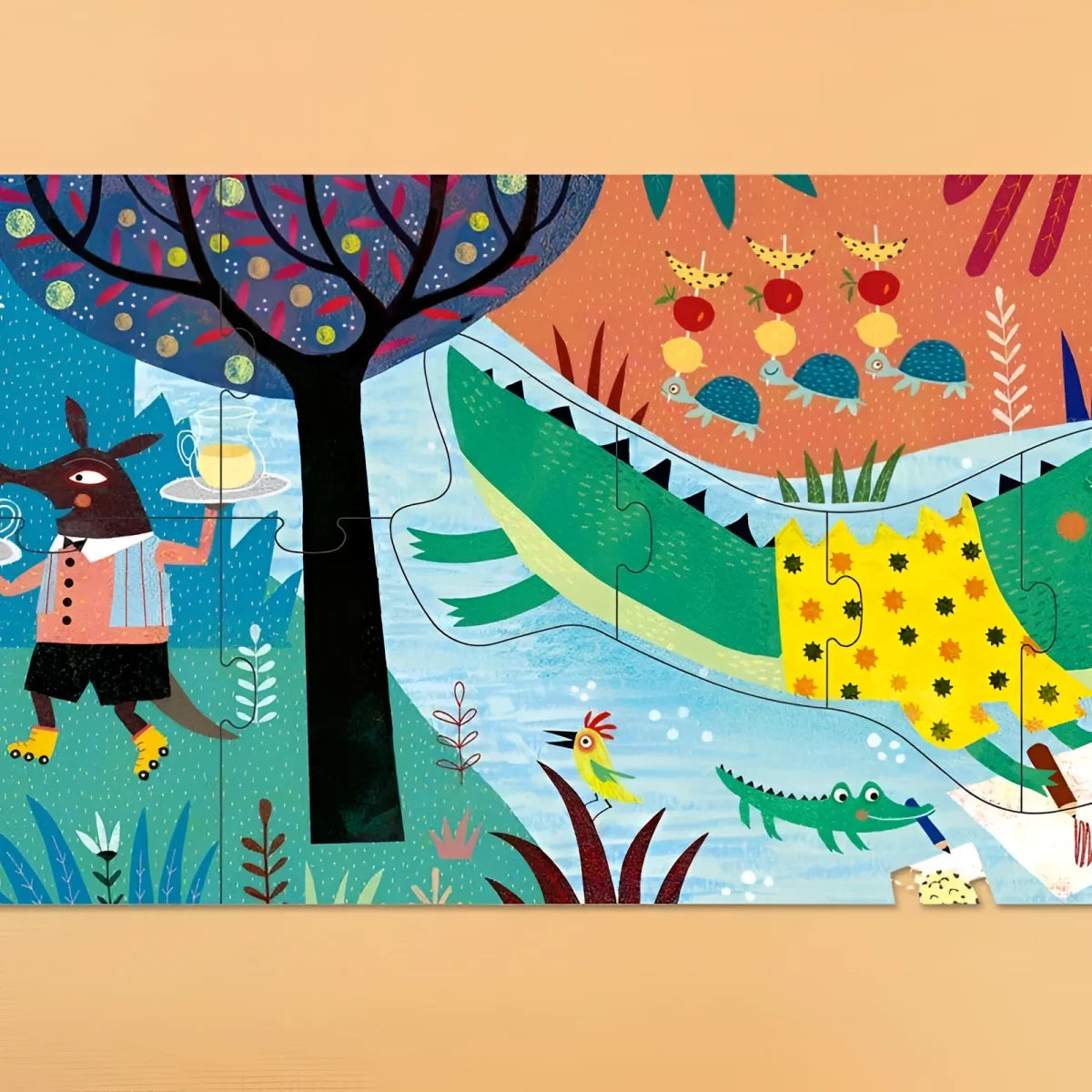 Buntes Tierpuzzle My Jungle Puzzle mit Dschungelmotiven