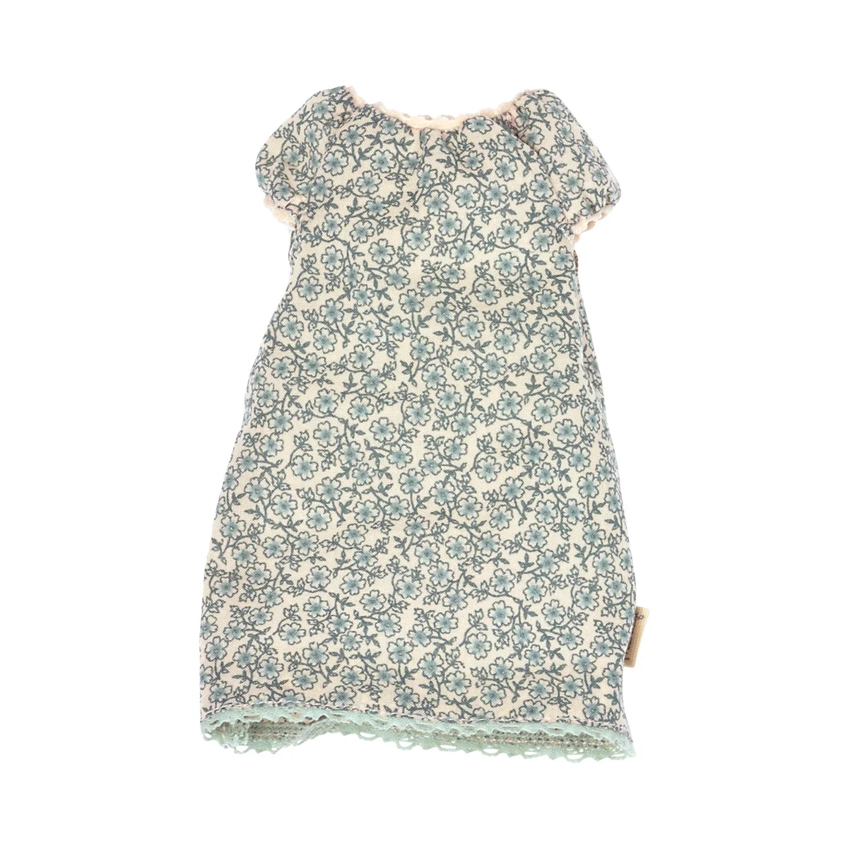 Nachthemd Grösse 2 mit zartem geblümtem Muster in Creme, Grün und Grau