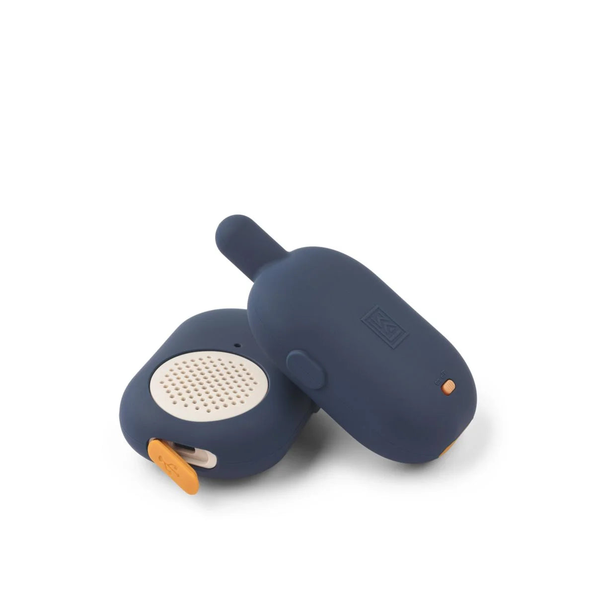 Nael Walkie Talkie Indigo Blue mit orangen Akzenten, kompakt