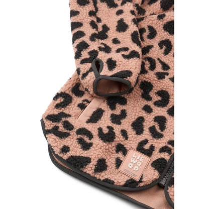 Cozy pink and black leopard-print fleece nelson adult pile jacket with soft plush texture mega leo pale tuscany