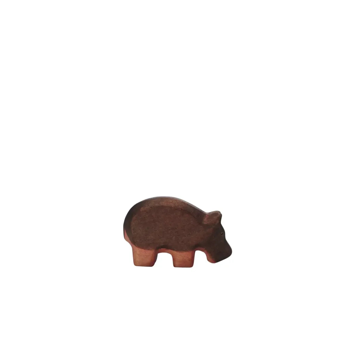 Dunkelbrauner Holzhippopotamus Spielzeug für Nielsperd Klein Produkt