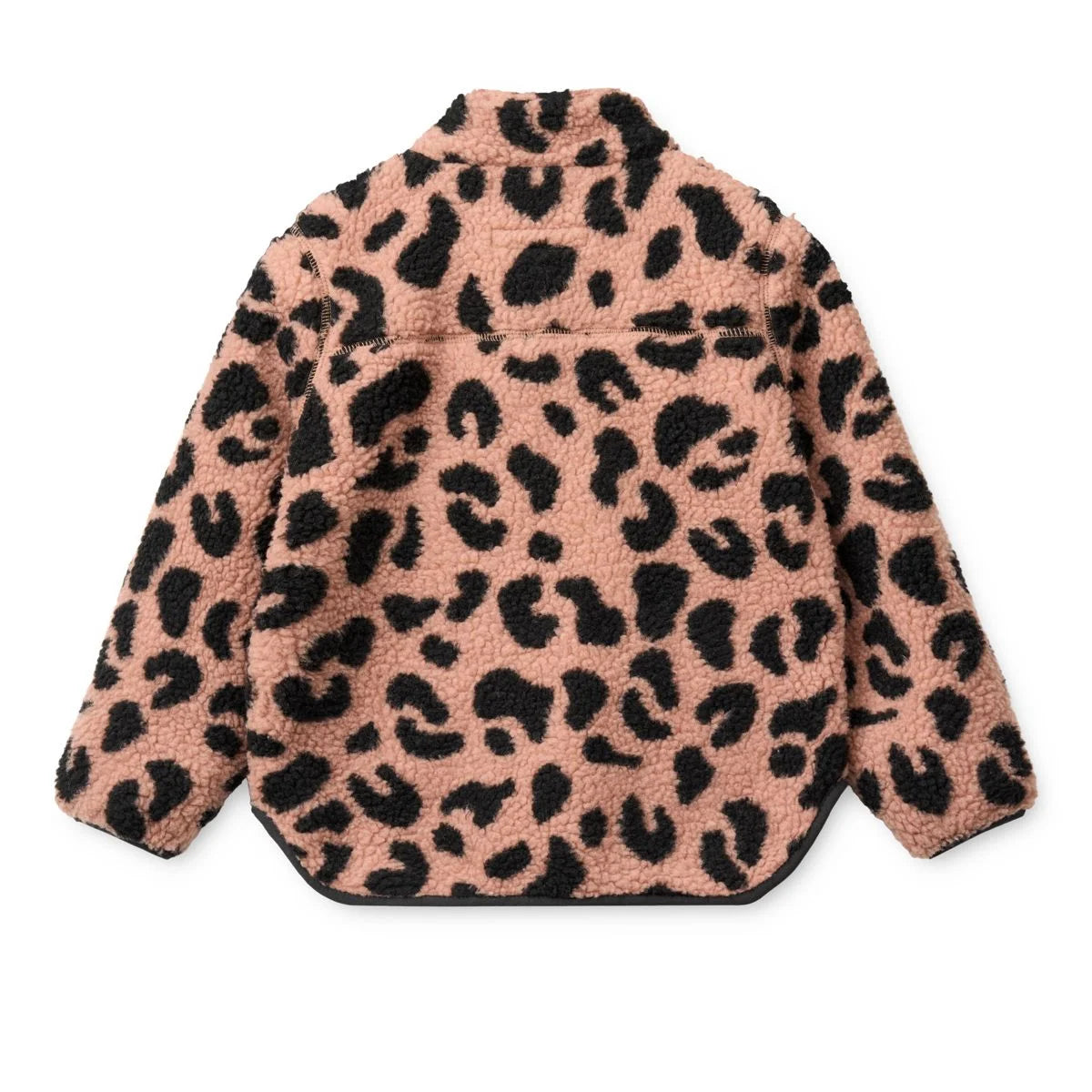 Cozy pink and black leopard print fleece jacket nolan fleecejacke mega leo pale tuscany with soft plush texture