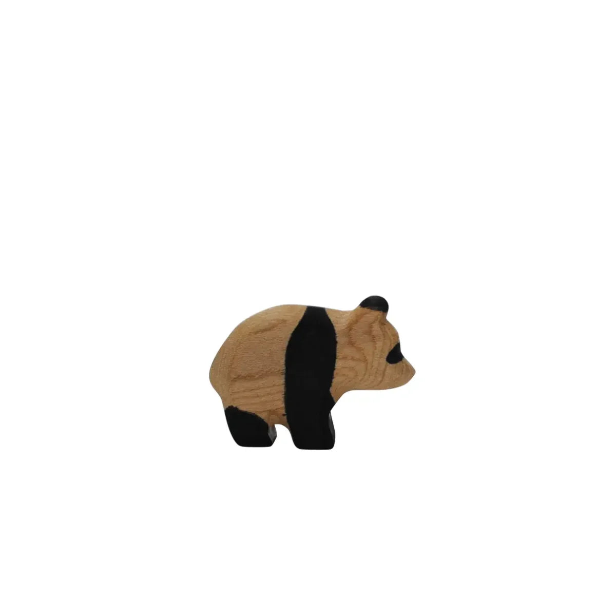 Holz-Panda-Figurine mit schwarzen Markierungen aus dem Produkt Panda klein