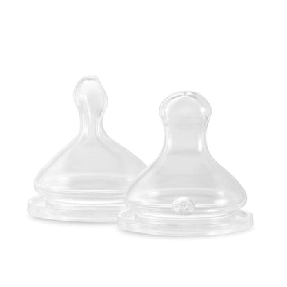 Klare Silikon-Sauger Physiologischen 2er-Set S oder M, glatt gerundet