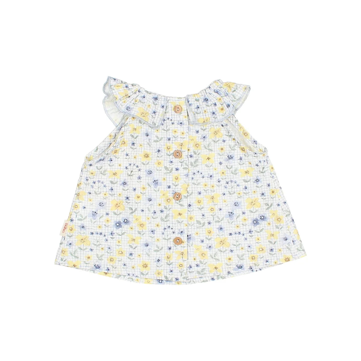 Búho Baby Picnic Blouse in Sky Blue or Coral