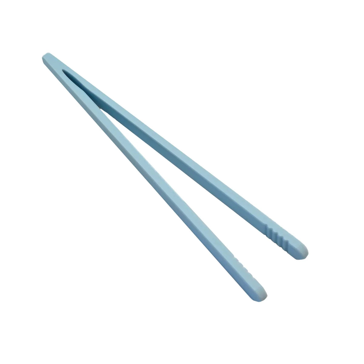 Hellblaue Silikonpinzette Pastell Blau mit strukturiertem Griff