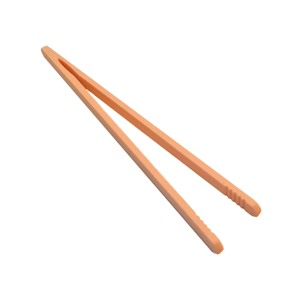 Pinzette Pastell Orange mit pfirsichfarbenen Holzzangen und strukturiertem Griff