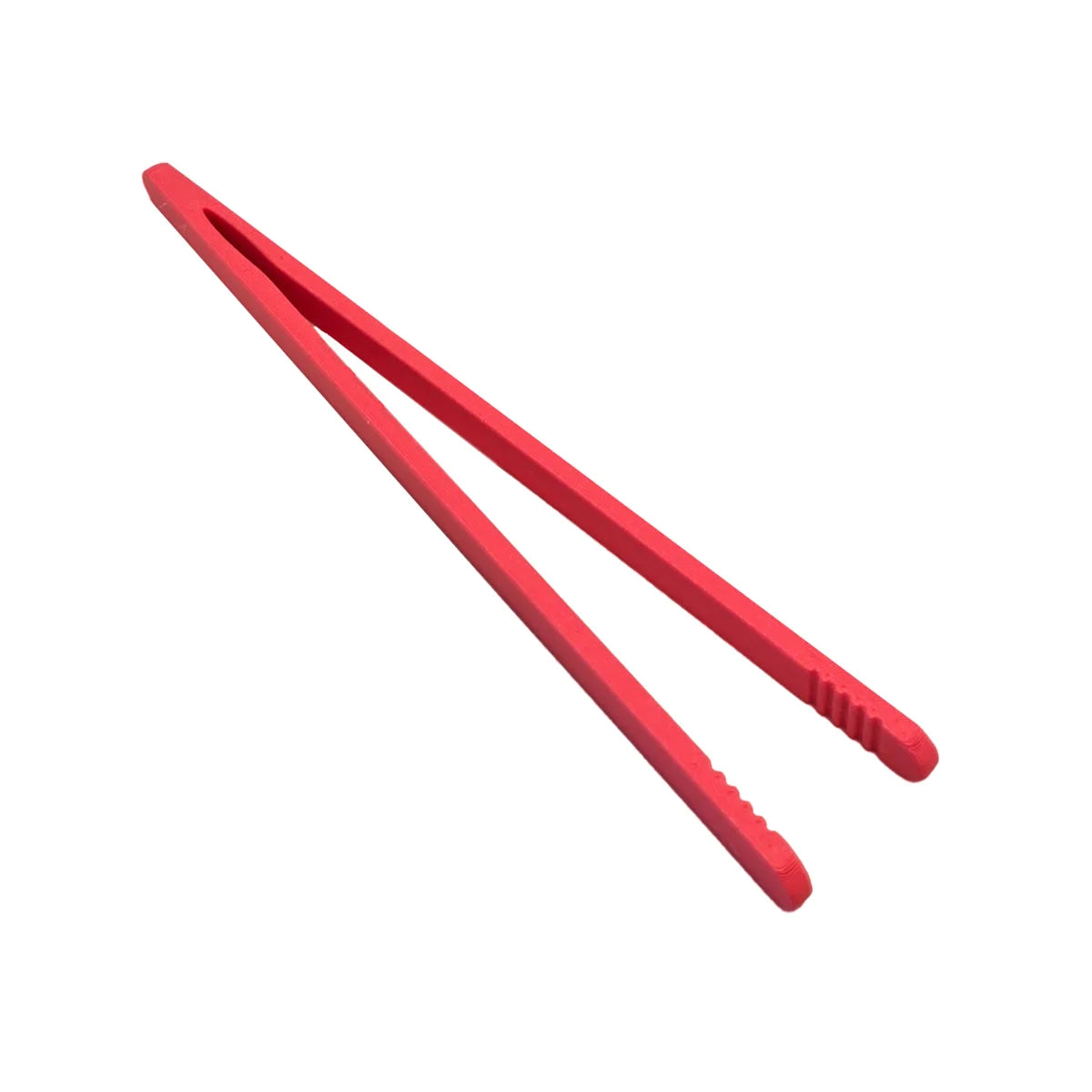 Rote Silikonpinzette Pastell Rot mit strukturiertem Griff