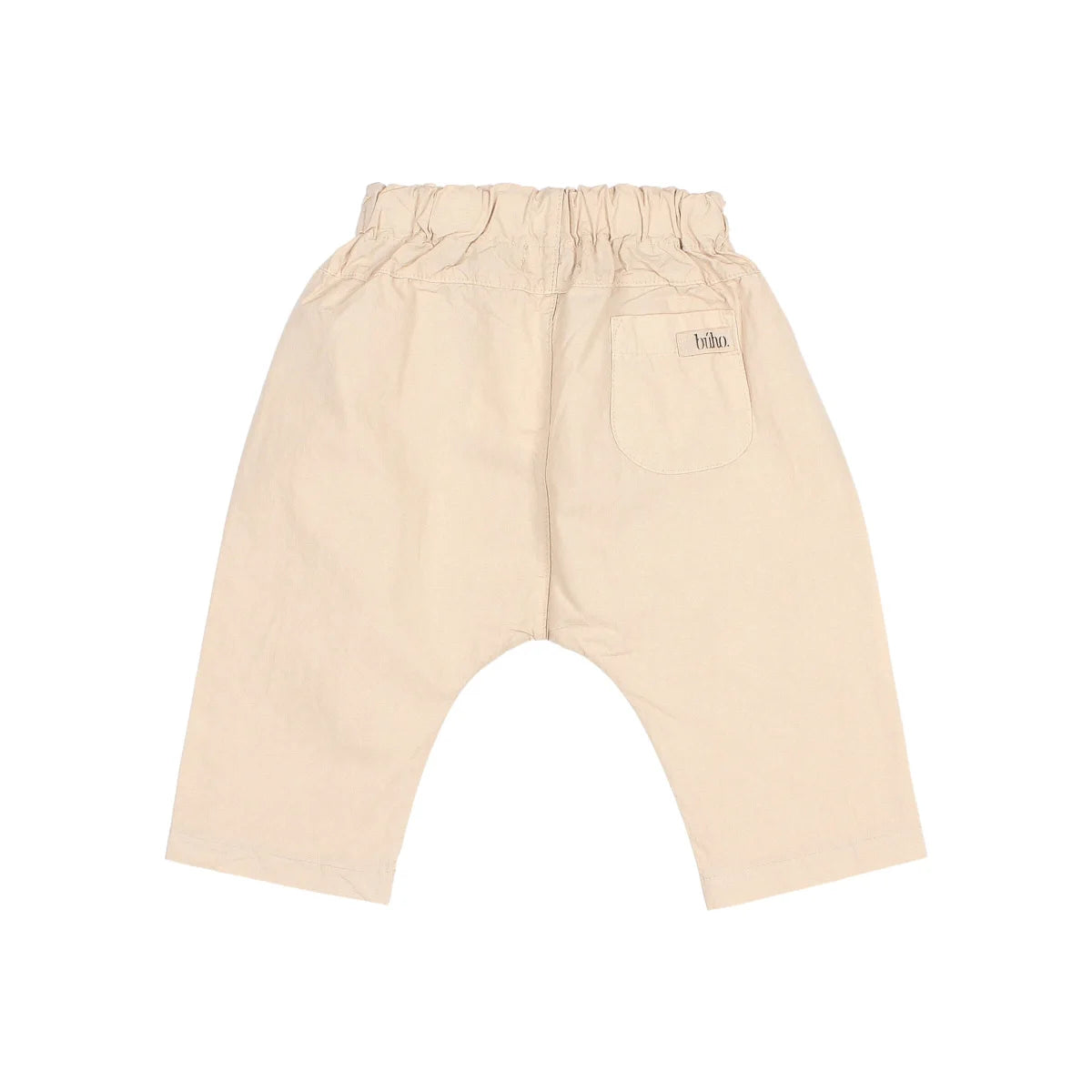Beige elastische Hosen mit Bund im Produkt Poplin Pants | Sand