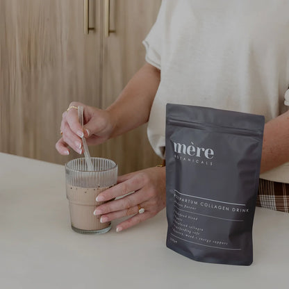 Grauer Kollagen-Drink-Beutel für Postpartum-Frauen, 250g Auffüllbeutel