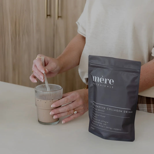 Grauer Kollagen-Drink-Beutel für Postpartum-Frauen, 250g Auffüllbeutel