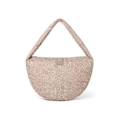 Studio Noos Puffy Cross Body Bag Beige Leopard mit seitlichen Fächern