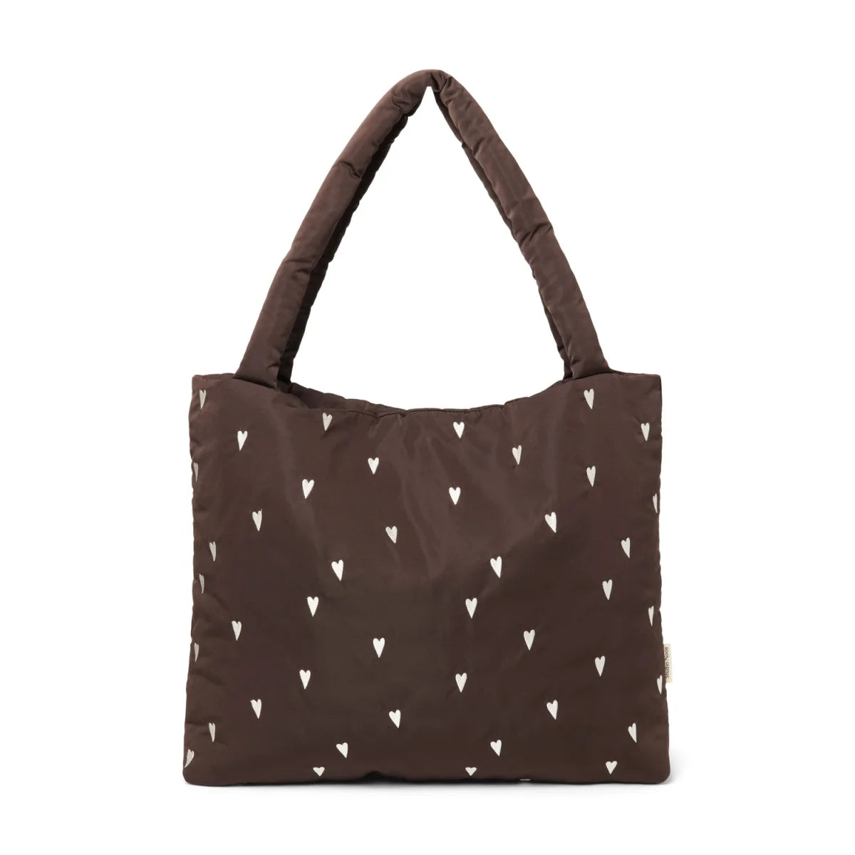 Studio Noos Puffy Mom Bag in Brown Hearts