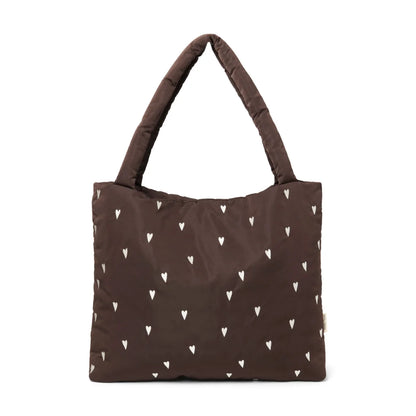 Studio Noos Puffy Mom Bag in Brown Hearts