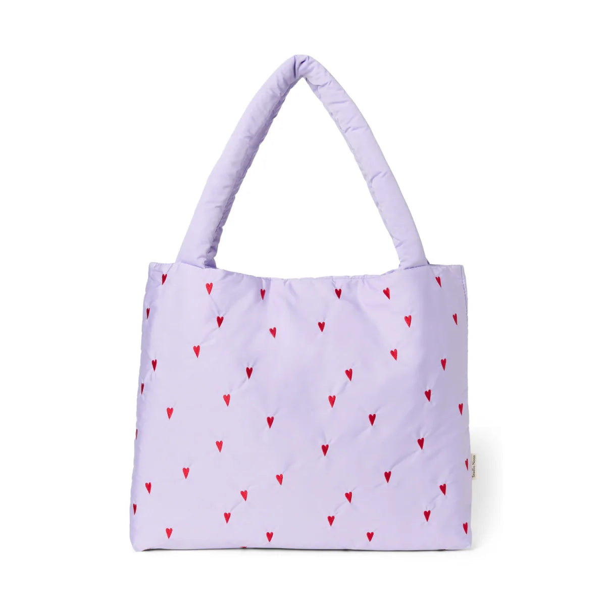 Studio Noos Puffy Mom Bag in Lila Hearts