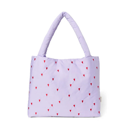 Studio Noos Puffy Mom Bag in Lila Hearts