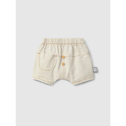 Natürliche Pull-up Shorts aus Bio-Baumwolle mit funktionalen Taschen