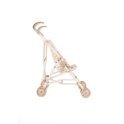 Spielzeug-Babylieferwagen mit Polka-Dot-Muster und rosegoldenen Akzenten