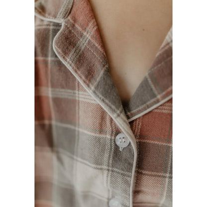 Plaid Flanellhemd für Kinder mit Knöpfen und Kragen in Rot Grün Checkmuster