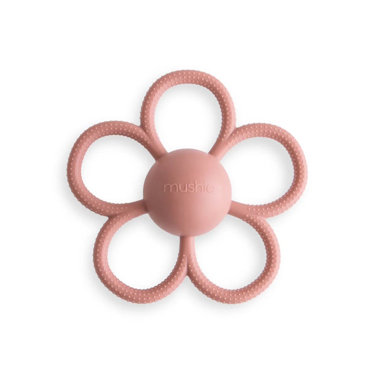 Pink blumenförmiges Beißspielzeug für Babys Rassel Daisy