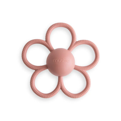 Pink blumenförmiges Beißspielzeug für Babys Rassel Daisy